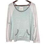 Cuddl Duds  plus size pullover color block pullover sweatshirt top pockets sz XXL Photo 0