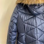 Guess Navy Faux Fur Hooded Puffer Coat XL Photo 7