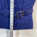 Vintage Nils Skiwear Jacket Faux Fur Collar Belted Padded Winter Coat Sz 10 flaw Blue Photo 2