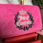 Juicy Couture Pink Quilted Velour Crest Wallet NWT Photo 0