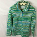 Spyder : Green & Blue Striped Women's Sweatshirt- 1/4 zip- 8 Photo 14