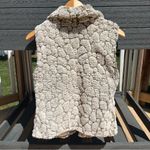 Hale Bob  Lounge Beige Tan Faux Fur Vest Size XS Pockets Cozy Layers Photo 4