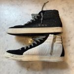 P448  Skate Boster High Top Sneakers Size 38 US 8-8.5 Black Leather Lace Up Photo 9