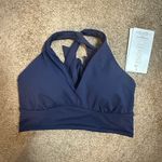 Athleta  Plunge Bikini Top D-DD Navy Blue Quick Drying NWT Swim Beach Size XXS Photo 7