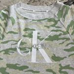 Calvin Klein CK • camo French terry crewneck sweatshirt boxy fit Photo 2