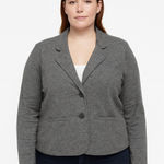 Merona Women’s Gray Knit Double Button Blazer Jacket Size XL Photo 0