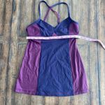 Lululemon Womens bend and flow yoga workout maroon black stripe size 4-6 Photo 1