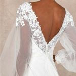 Lulus  Timeless Adoration White Embroidered Bishop Sleeve Maxi Dress Womens Sz XL Photo 7