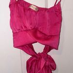 Altar'd State  Vibrant Pink Tie-back Blouse Photo 0