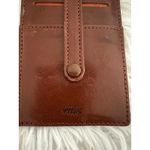 ABAS brown leather slim credit card holder wallet Photo 1