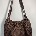 Brighton  Bronze Metallic Leather Shoulder Purse Photo 0