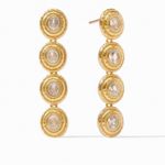 Julie Vos Gold and Silver Triple Drop Earrings Photo 0