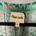 NWT Playa Lucila Floral Tiered Mini Dress Green Flowy Beach Boho Women’s Size S Photo 4