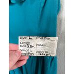 Free People  Boho Ruffle it Up Teal Cotton Midi Dress Size Large Photo 8