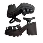 Abound  Black Chunky Platform Fisherman Sandals Women Size 11M Lug Sole Photo 2