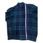 Pendleton 1980s  Green & Navy 100% Wool Vintage Front Zip Coat Women size Medium Photo 13