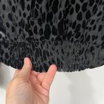Good American Size 4 Black Sheer Bliss Burnout Velvet Leopard Print Wrap Top Photo 11