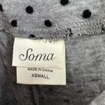 Soma  size XS gray black polka‎ dot button up pajama set long sleeve pants Photo 7