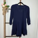 Aerie  Blue Long Sleeve Peasant Mini Dress Size X Small Photo 4