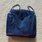 Lulus Women's Shiny Royal Blue Metallic Sleeveless Lined Mini Dress Size Small Photo 12