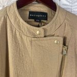 Metaphor Textured Tan Moto Biker Jacket Women's Zipper Neutral Size XL Photo 1