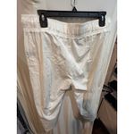Caribbean Joe White Cropped Linen Blend Pants Elastic Waist Drawstring Casual Comfy‎ Trousers Photo 6