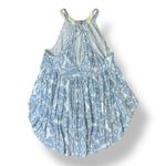 Free People  Blue Mimi Flowy Tunic Halter Tank Top‎ Size S Boho Summer Photo 3