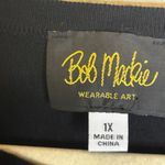 Bob Mackie  Sweater women's Size 1X Cardigan Pearl Buttons Beaded Black Photo 3