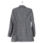 NWT FAVORITE DAUGHTER Gingham Navy Collared Relaxed Single Breasted Blazer XS Blue Photo 2