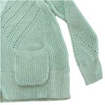 LL Bean Green Linen Cotton Button Up Cardigan Sweater Size XL Pockets Photo 3