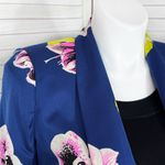 J.‎ Crew Tropical Floral Sateen Crop Blazer Jacket Blue Pink 12 Photo 4