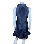 Samantha Treacy Navy Blue Taffeta Cocktail Dress Size 6 Photo 1
