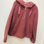 Old Navy half zip womens sherpa purple hooded sz Medium Photo 4