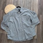 Gap NWT  organic cotton poplin big shirt blue stripe Photo 1