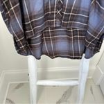 Urban Outfitters BDG  Brendan Plaid Blue and Brown Oversized Flannel Shirt Photo 6