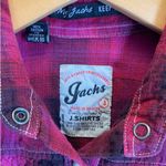Jachs Girlfriend Jachs | Large | Plaid Top Snap Button Long Sleeve Shirt Photo 3
