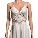 SheIn Halter white sleeveless maxi dress with front detail XL Photo 5