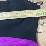 Theia strapless black‎ purple cocktail mini dress size 4 Photo 3