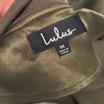 Lulu’s Satin Olive Green Women's Jacket Size M Photo 6