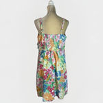 Old Navy Womens Pastel Floral Mini Dress Size Large Linen Blend cami Sundress Photo 8