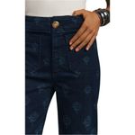 Anthropologie Maeve The Colette Cropped Wide Leg Jeans SHU PRINT Sz 24 Stretchy Photo 2