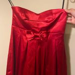 Ruby Rox red satin strapless dress size small Photo 6