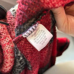 New York Laundry  red and black Buffalo plaid full zip hoodie size Medium Photo 5