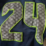 Nike Seattle Seahawks #24 marshal lynch jersey, stitched on field jersey, size med Photo 2