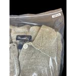 VTG Denim & Co. Chenille Cardigan Sweater S Tan Button Front Long Sleeve Brown Photo 10