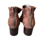 Franco Sarto  Brown Suede Block Heel Ankle Boots | Size 7W Photo 2