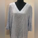 Old Navy - Light Blue and White Striped Blouse Size L Photo 1