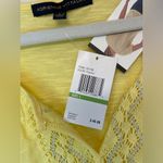 Adrienne Vittadini  NWT Boho Yellow Embroidered Lurex Short Sleeves Top Size L‎ Photo 7