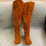 Vegan suede over the knee boots. VGUC Brown Size 7 Photo 2