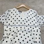The Pyramid Collection Women’s Polka Dot Ruffle Tiered Mini Dress in White 2X Photo 12
